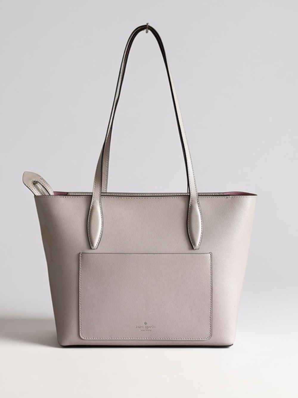 kate spade Gray Leather Tote with Front Slip Pocket - Picture 3 of 16